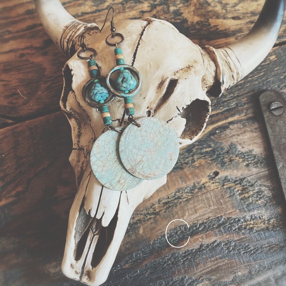 Henna Printed Dangles  A B C  / D is sold - Picture 6 of 17